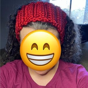 Red handmade crochet Headband